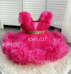 Luxury children's clothes Baby's first birthday party dress Flower child wedding dress Girls carnival performance clothes