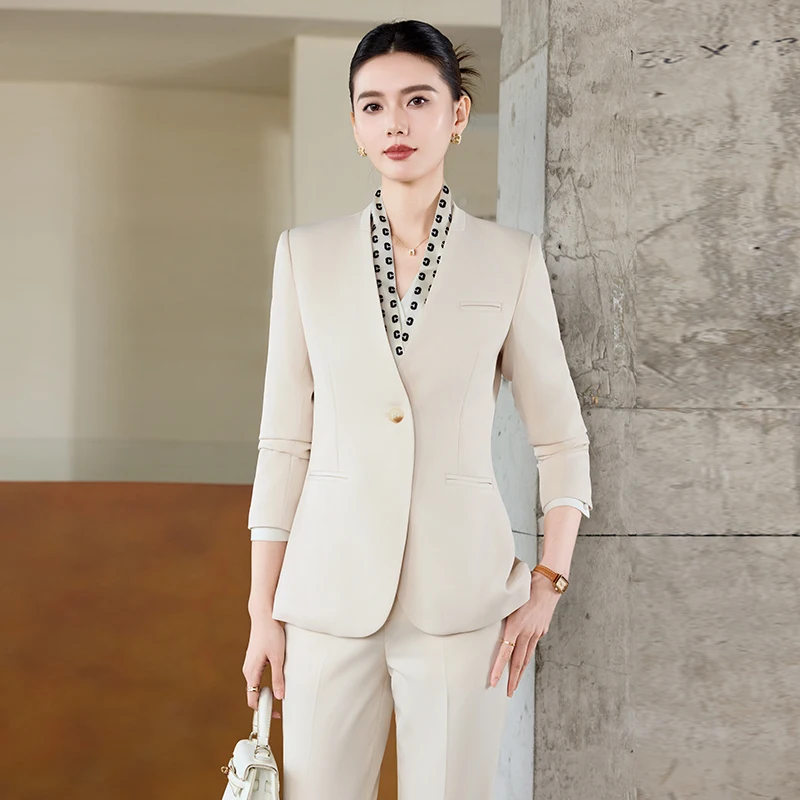 

Formal Pantsuits for Women Professional Business Work Wear with Pants and Jackets Coat Career Interview Blazers Clothing Set