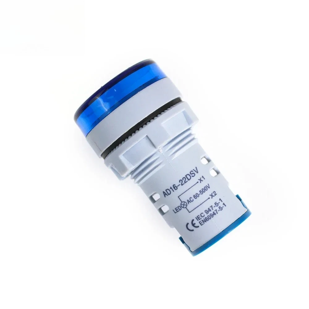 LED Digital Voltmeter 22mm Round LED Indicator Pilot Lamp AC 60-500V Volt Mini Voltage Tester Meter Monitor Power