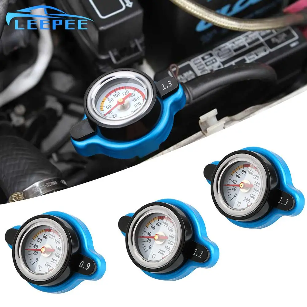 Pressure Balance Function Thermo Radiator Cap Tank Cover Replacement Temperature Gauge 0.9/1.1/1.3 Bar Car Accessories