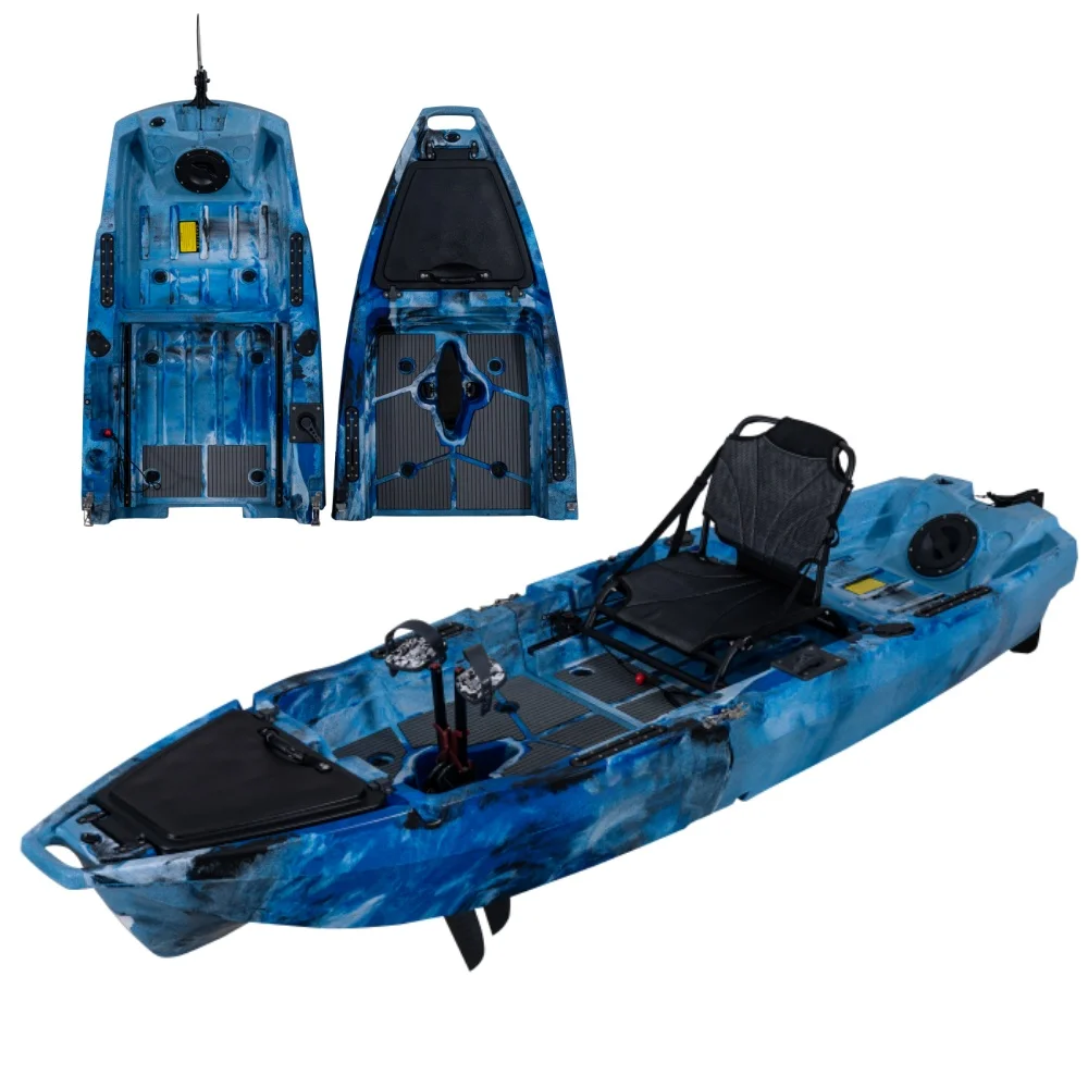 وحدات متينة HDPE البلاستيك الصيد كاياك قسمين 3M دواسة محرك كاياك للرياضات المائية