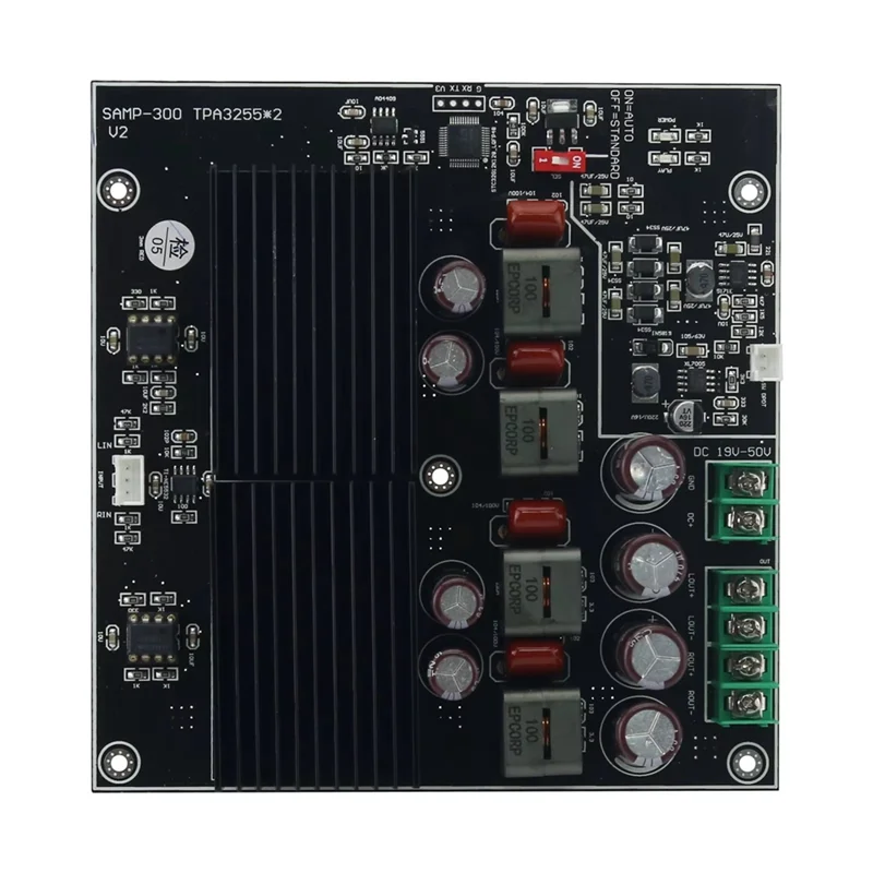 

B34B-Automatic Energy-Saving Version SAMP-300 Dual Core TPA3255 2-Channel Power Amplifier Board 600W+ 600W