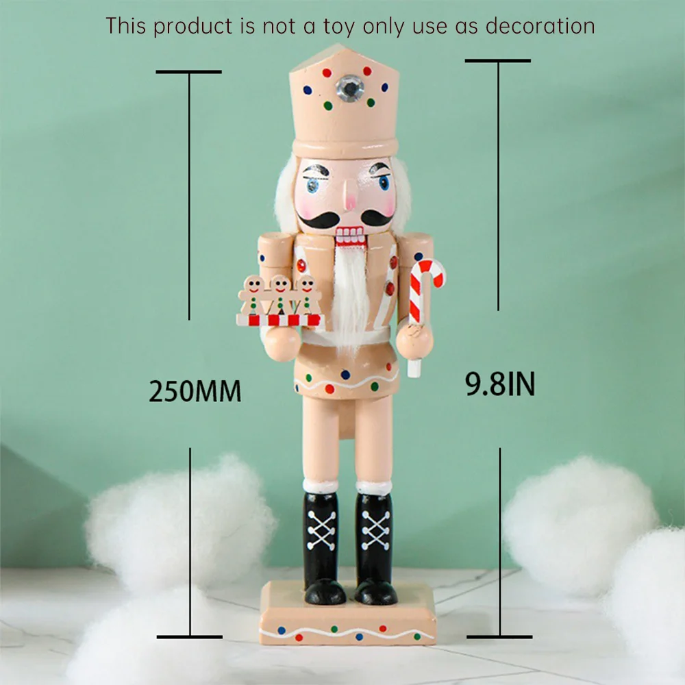 25CM pink gingerbread Man Nutcracker Christmas decoration European for home Creative Ornament Desktop