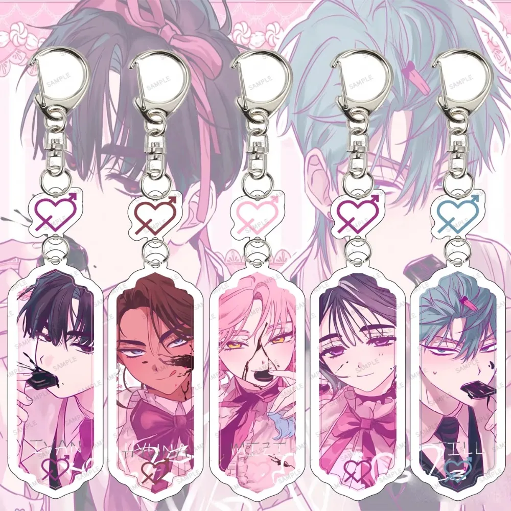 Llavero de acrílico con diseño de personaje alienígena, zombie, Till Ivan Mizi, estilo Chibi, juvenil, con efecto degradado, espeluznante, de Halloween, anime, accesorio para bolso