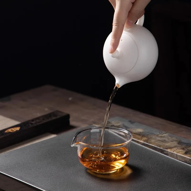 Ganzes Wujinshi-Teetablett für Zuhause, Büro, High-End-Geschenk, leichter Luxus, chinesische Malerei, Stein-Teetisch, Drainage-Teetablett