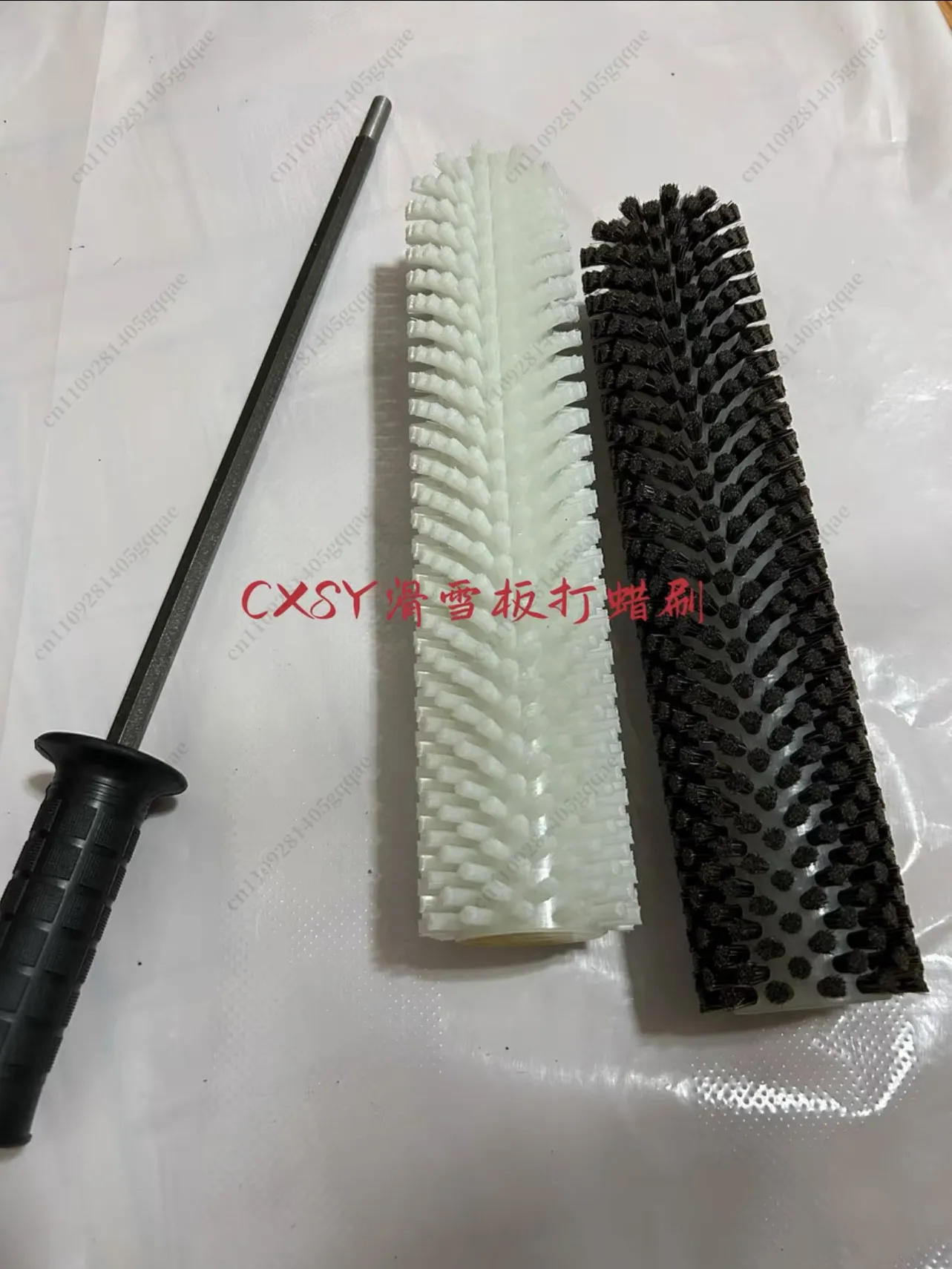30CM Nylon/ Horse Hair /brush/copper Wire Roller Brush Set Ski Snowboard Waxing Electric Roller Brush Ski Roto Brush