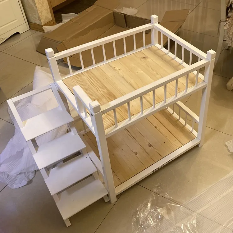 Dog  Solid wood princess  Cat Under pet bunk High and low  Off the ground Moisture-proof cat kennel Dog kenn