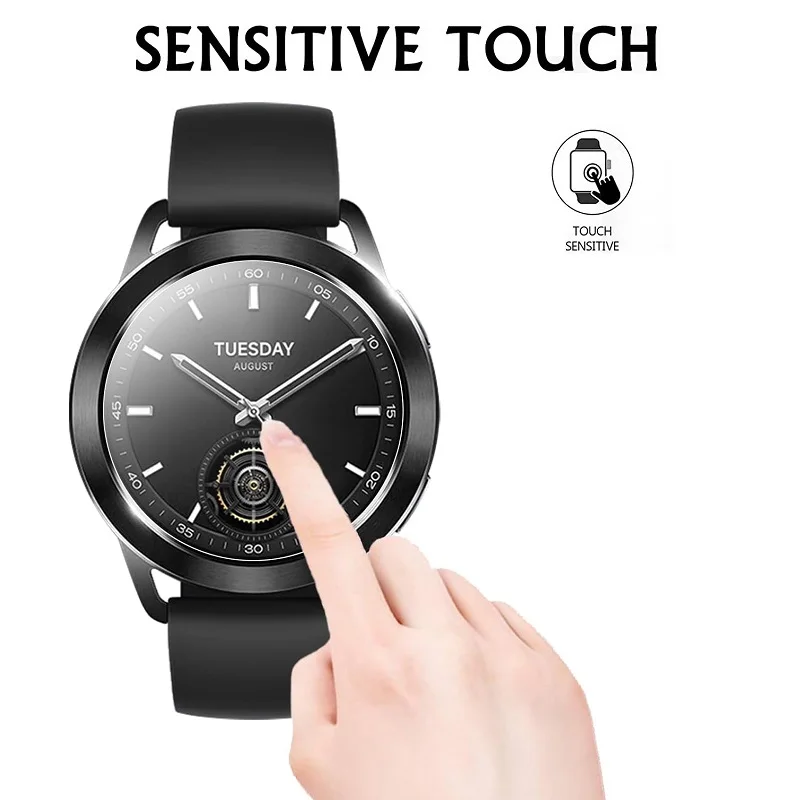 5PCS Screen Protector for Xiaomi Mi Watch S3 47mm Smartwatch Tempered Glass Scratch-Proof Protective Film