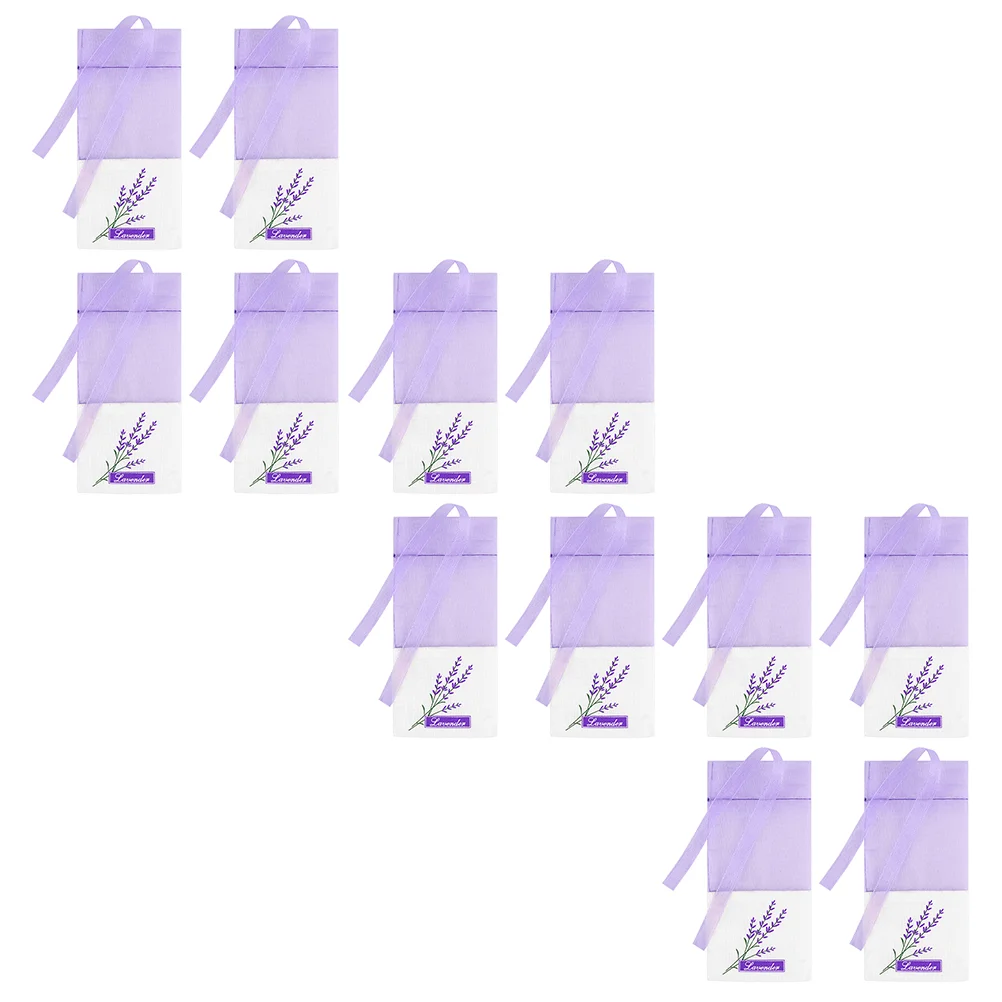 24 PCS Small Lavender Sachet Bags Packaging Home Use Air Fresh Portable Freshener Adorable Gauze