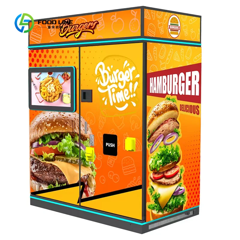 Distributeurs automatiques intelligents, distributeurs automatiques de hamburgers commerciaux, équip