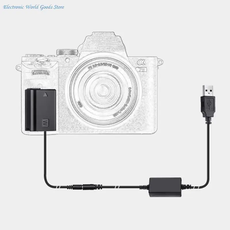 A3PD Convenient Camera Power USB to E6 for LP E6 ACK-E6 Dummy Battery for 5D Mark