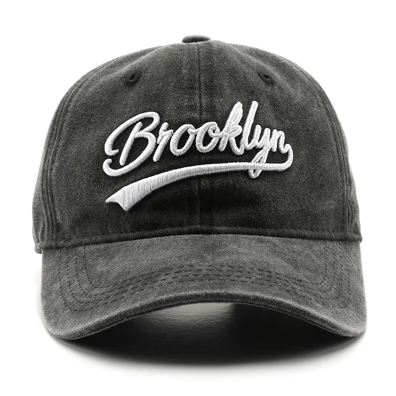 2025 봄/여름 유니섹스 코튼 야구 모자 빈티지 워싱 알파벳 ALWAYS 자수 - 힙합 스타일 스냅백 디자인