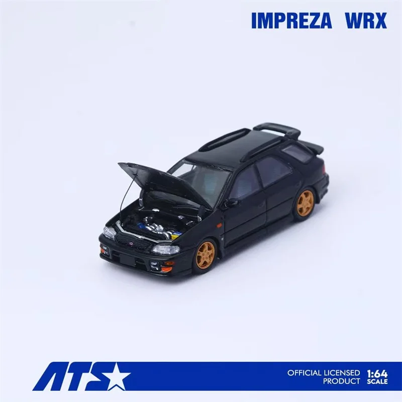 

Масштабная модель автомобиля 1:64 IMPREZA WRX, желто-черная, коллекционная, из литого металла