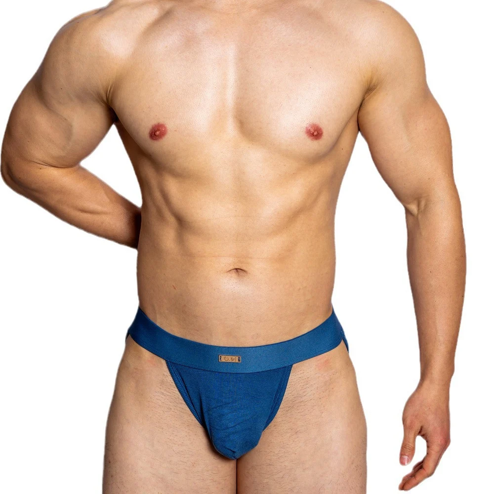 Men's Underwear Black And White Solid Color Bottom Triangle Pants Trendy Youth High Fork Sexy