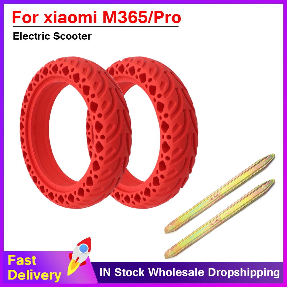 8.5 inch tyre Electric Scooter Honeycomb Shock Damping red Tyre Durable Rubber Solid Tire For Xiaomi Mijia M365 pro tires