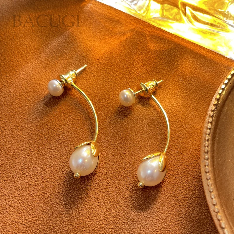 

925 Sliver Nature Freshwater Pearl Earring