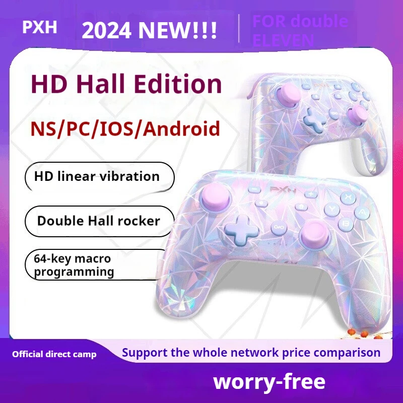 Pxn P50sthird Generation Hd Hall Joystick Switch Pink Universal Wireless Bluetooth Pc Computer Wallpaper Engine Game Controller