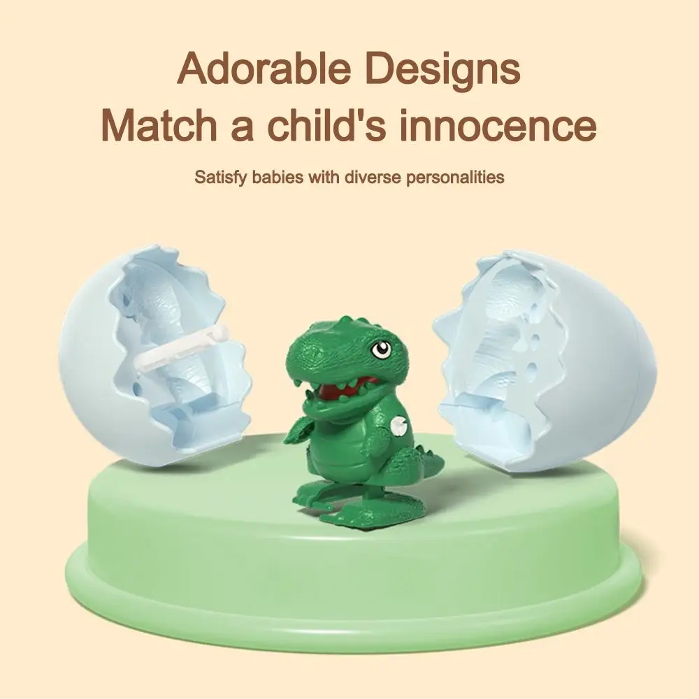 선물용 만화 시계태엽 동물 점핑 에그 장난감 걷는 공룡 와인드업 걷는 카피바라 와인드업 체인 동물 달리는 에그