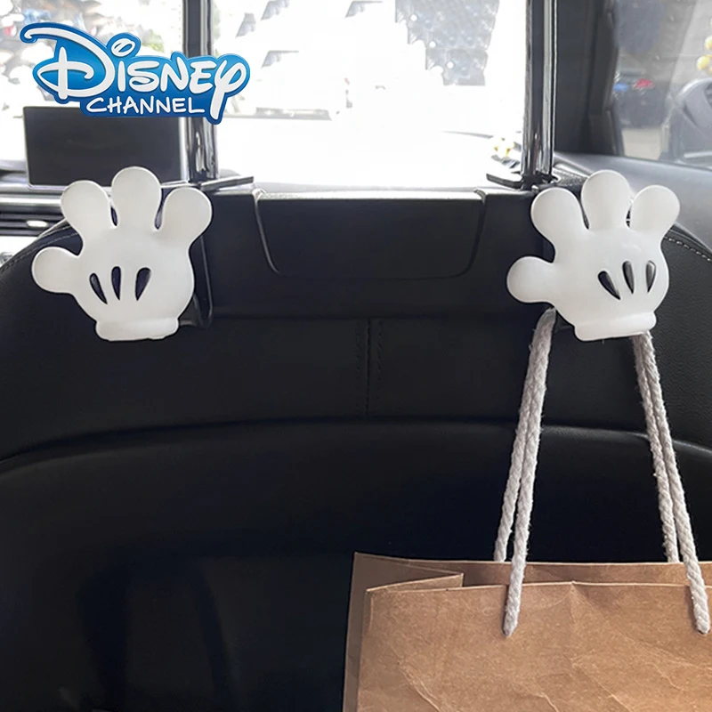 

Mickey Mouse Palm Plastics Car Hook Cute Anime Handbag Storage Organizer Car Seat Back Row Interior Multifunctional Decoration