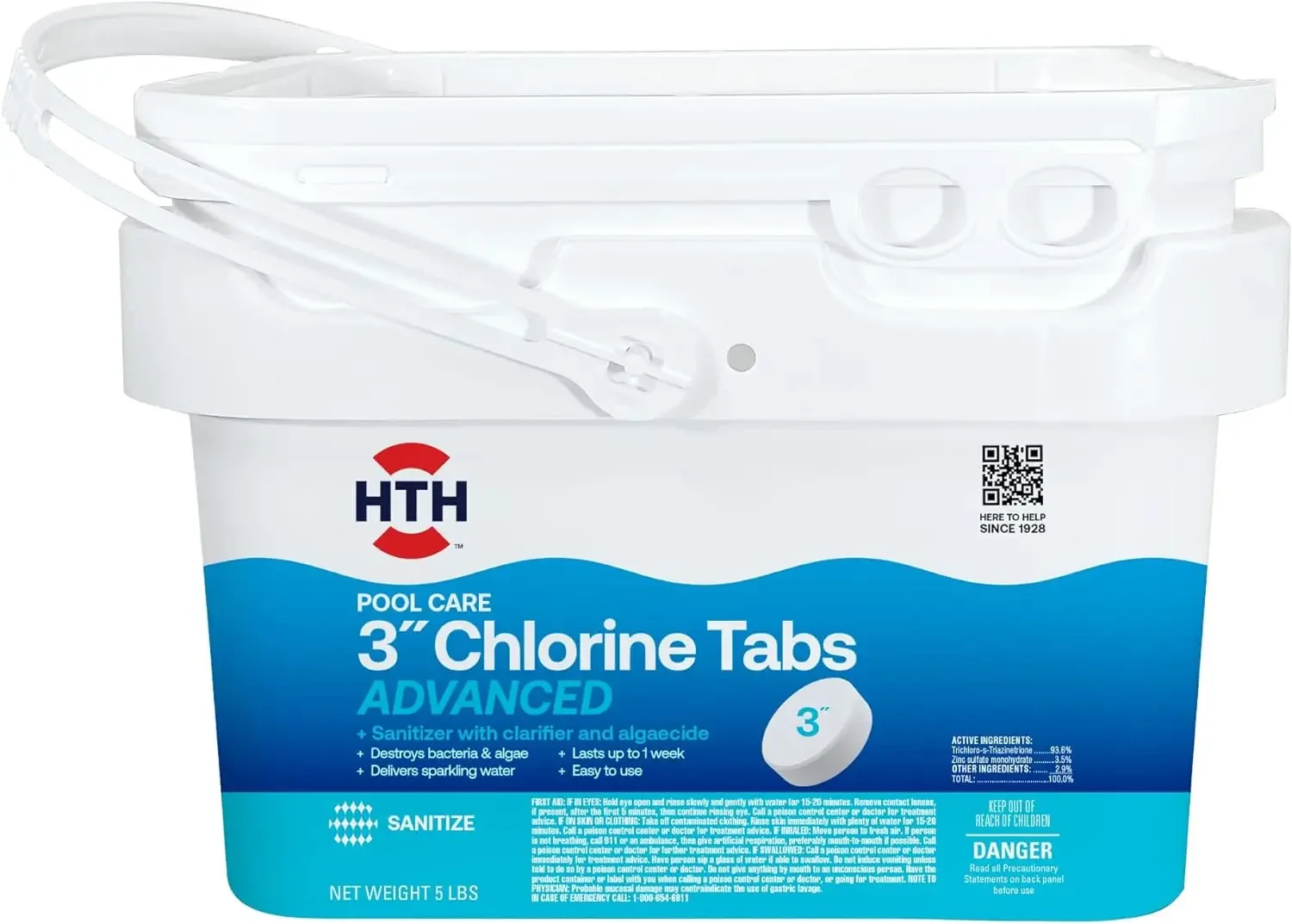 42052W Swimming Pool Care 3" Chlorine Tabs Advanced, Individually Wrapped Tablets, 5lb