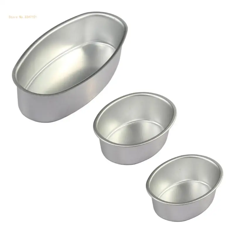 

2Pcs Oval Cheesecakes Pans NonStick Cake Pans Aluminum Cheesecakes Tins Moulds Bakings Tray Bakewares Easy to Use Dropship