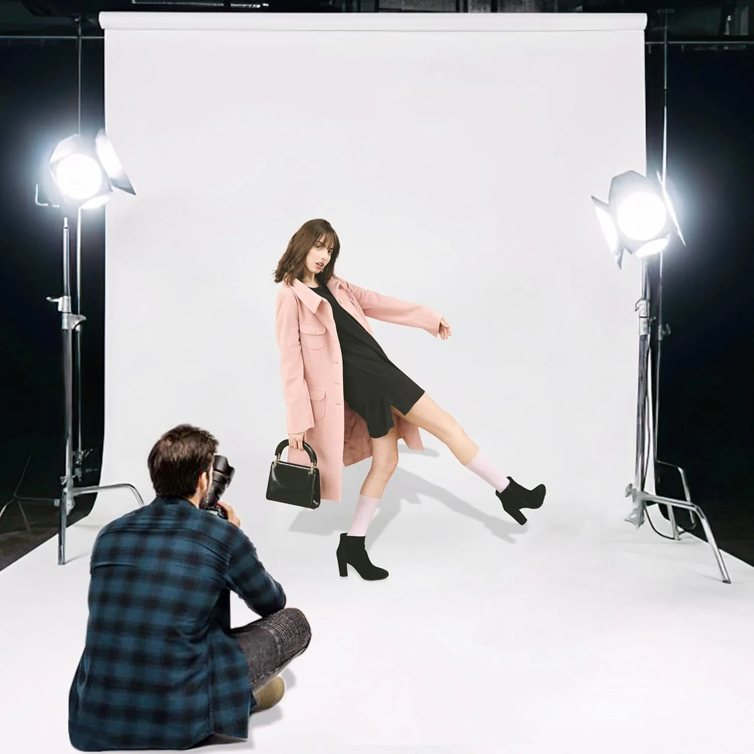 الصلبة الأبيض التصوير خلفية الفينيل النسيج الفن صورة المنتج فيديو يوتيوب لايف التصوير خلفية DIY بها بنفسك استوديو الصور الدعامة