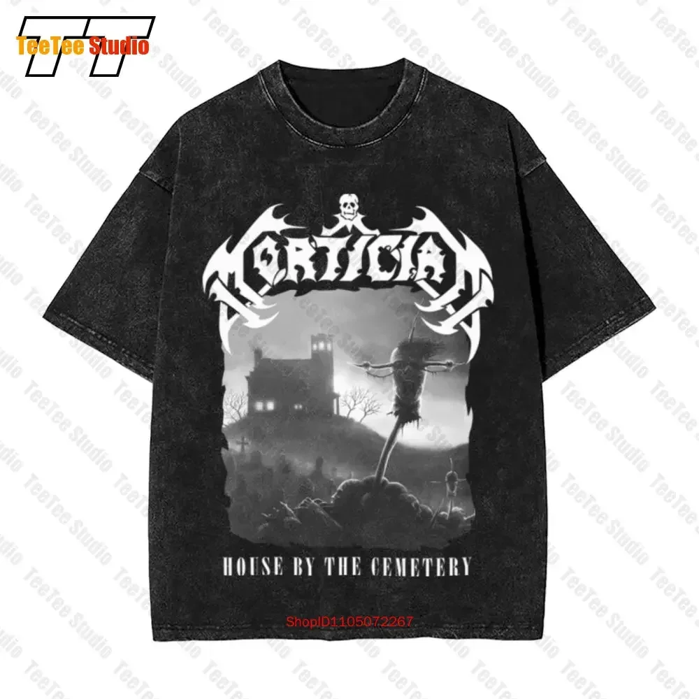 

Винтажная футболка большого размера Mortician 'House By Cemetery' A9QI