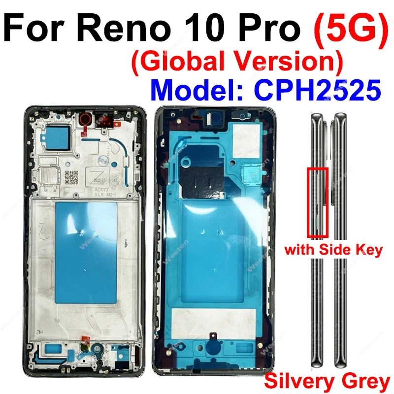 For OPPO Reno 10 10 Pro+ 10Pro Plus 5G Middle Frame Housing Front LCD Housing Middle Frame Holder Cover Parts