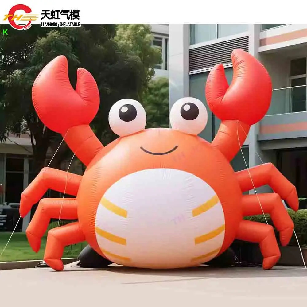 Globo de réplica de cangrejo inflable gigante personalizado, modelo de cangrejo inflable de aire para promoción de decoración, 3m/4m/6m