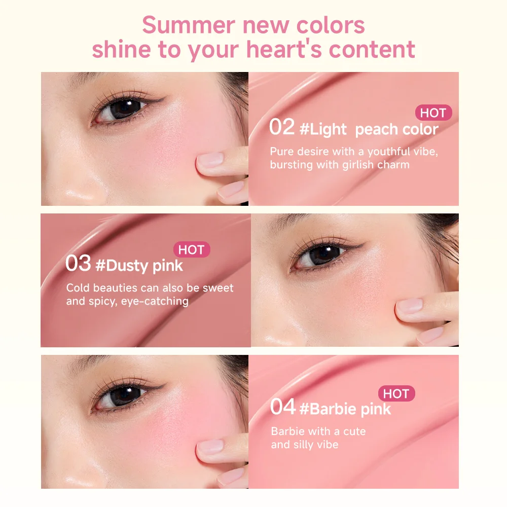 أحمر الخدود السائل روك سويت روج حيوية أحمر الخدود الوردي اشراق لون ممتلئ للوجه منتج التجميل الأكثر مبيعًا #3