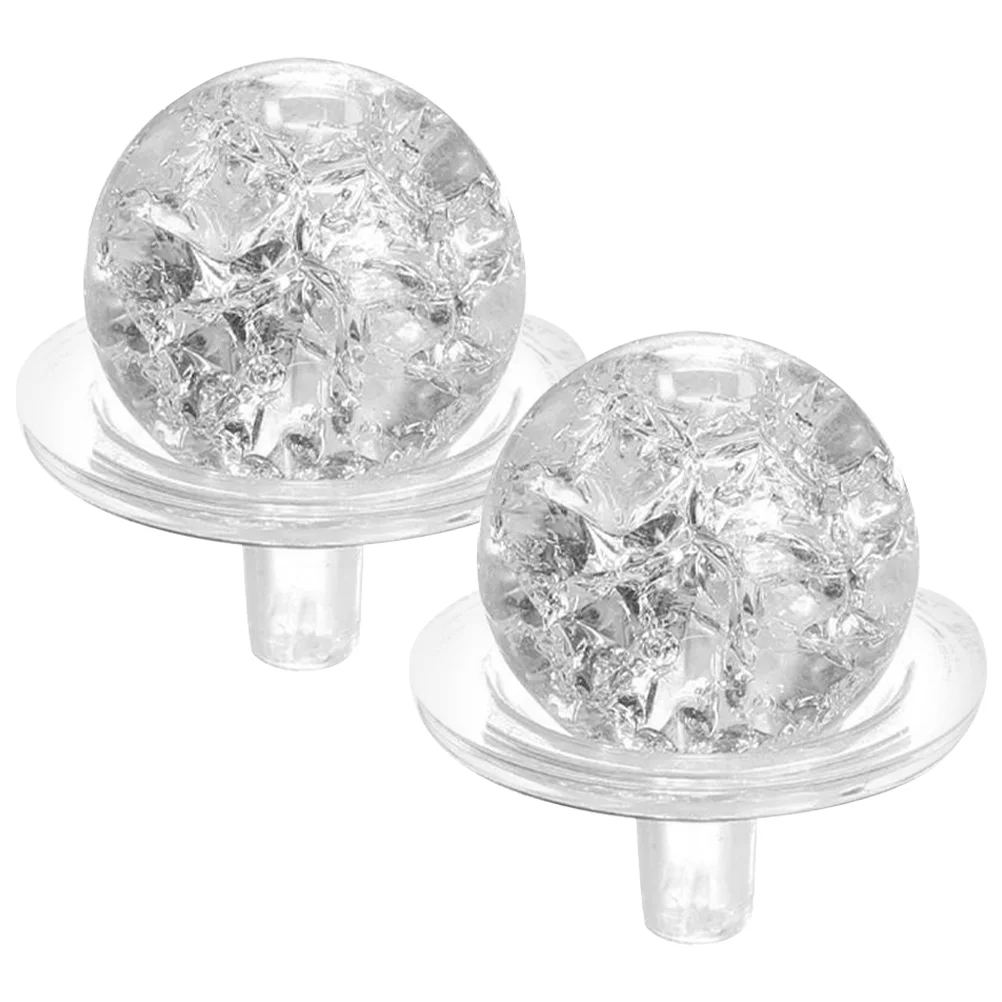 2 Pcs Bubble Ball Holder Set Cracked Display Globe Clear Glass Ball Indoor Sphere Craft Round Sphere Decor Home Glass Ball