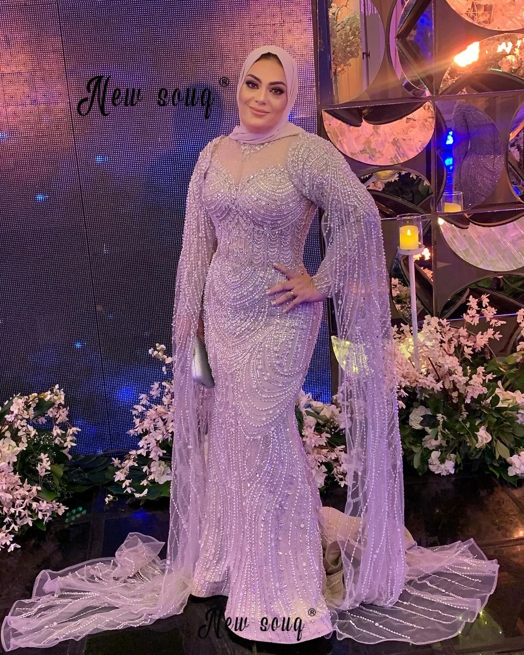 Vestidos De Fiesta Elegantes 2024 Cape Sleeve Formal Wedding Guest Dresses Custom Made Dubai Bridesmaid Dresses Plus Size