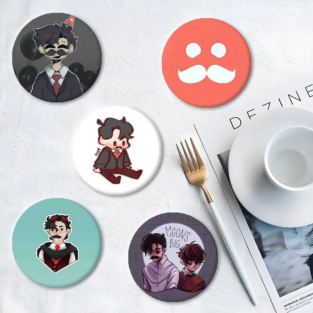 Mumbo für Bürgermeister, Hermitcraft 7, Abzeichen, runde Brosche, Abzeichen, periphere Anstecknadeln, Weißblech, für Umhängetasche, Zubehör, Souvenir, Geschenk