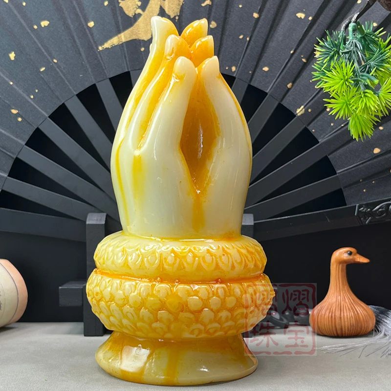 Wholesale antique collectibles: Buddha statue with hands joined in prayer, home living room decoration, Buddhist hall offerings