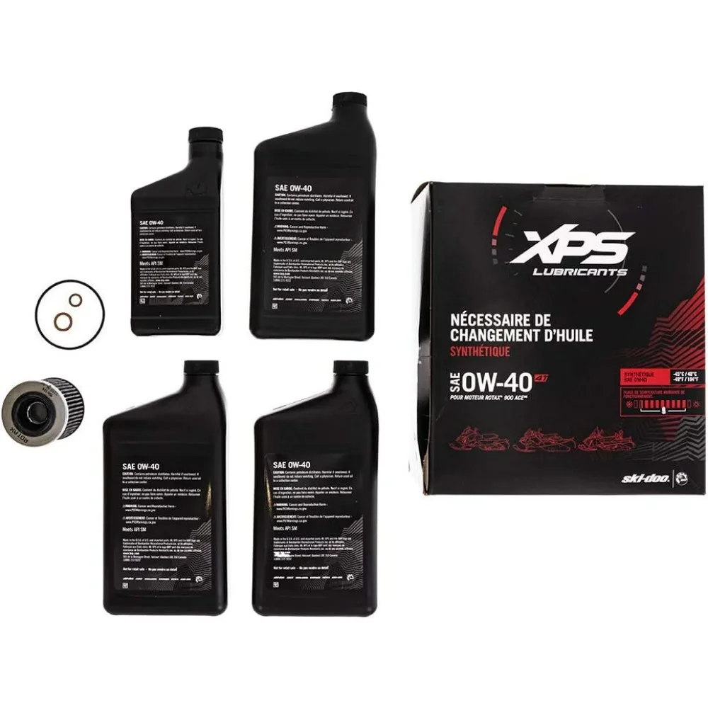 SKI-DOO 4T 0W-40 مجموعة تغيير الزيت الاصطناعي لمحرك Rotax 900 ACE