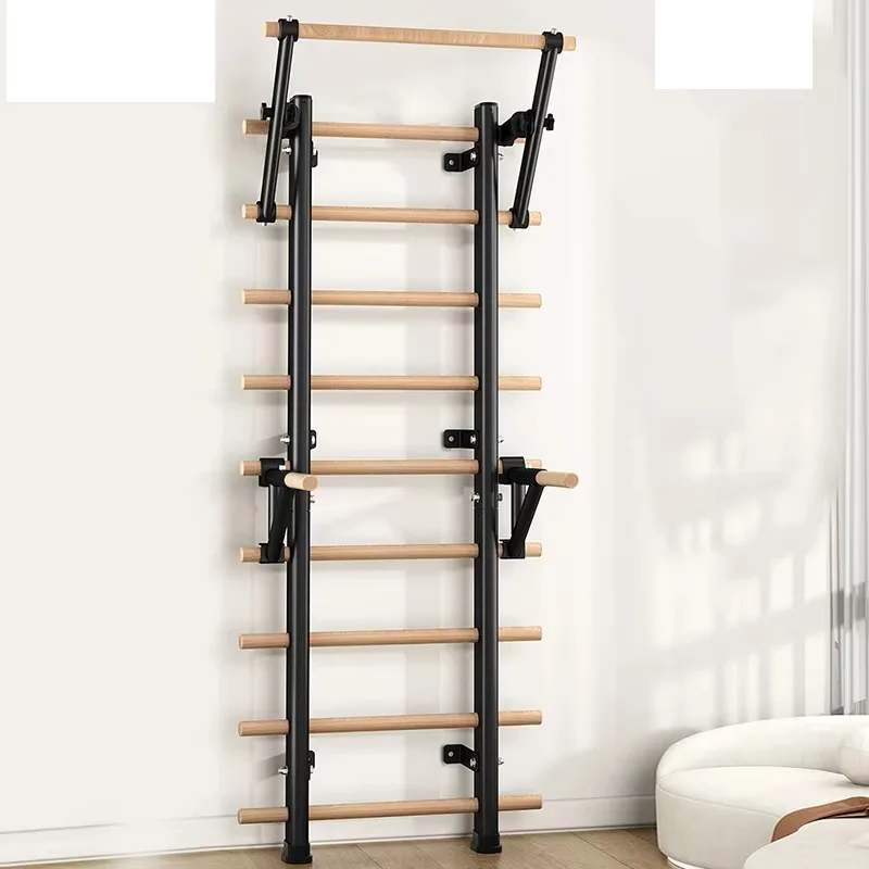 Wood Pull up Bar Wooden Stall Bar Swedish Ladder Suspension Ladder Wood Stall Bar for Gym Pilates Yoga Studio
