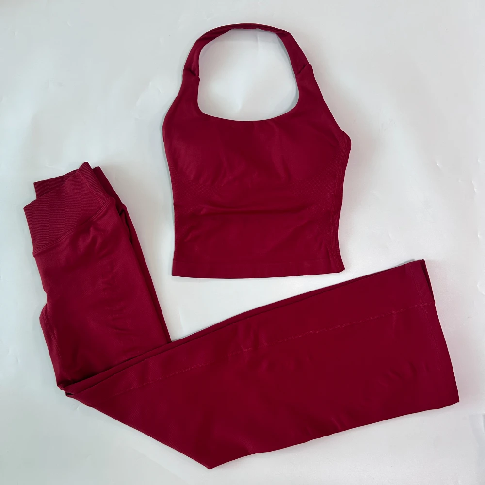 Pericic 2-teiliges Set mit ausgestellten Leggings, Damen Gym Tanktops, Trainingsanzug, Fitnesskleidung, Workout-Set, Gym-Outfit, Yoga-Set – Detail 17