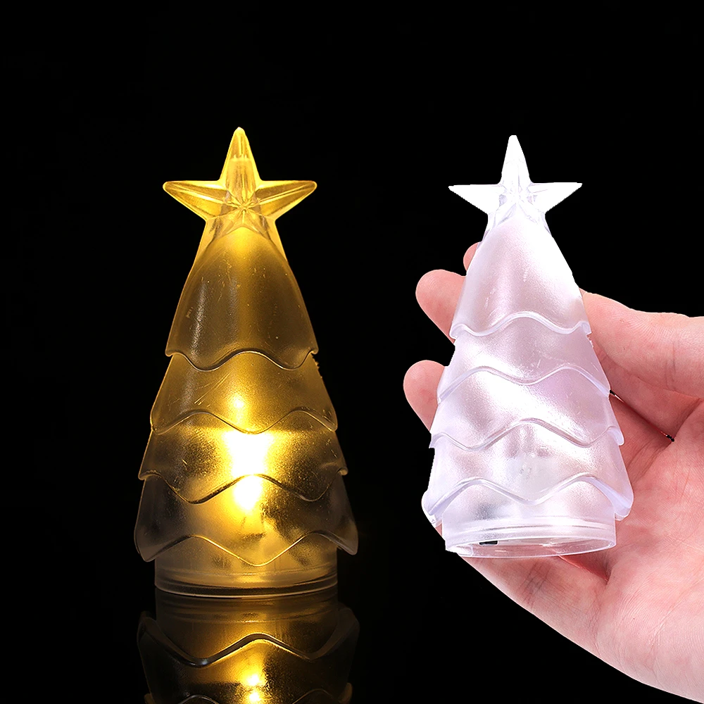 LED Christmas Portable Night Light Glowing Stars Christmas Tree New Year Lantern X-mas Decor Lamps Supplies Home Party Ornaments