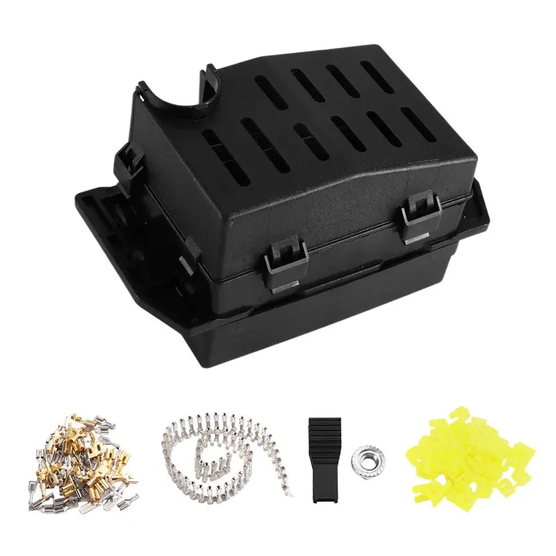 

AB96-For Repairing Automotive Relay Fuses Compatible Relay Fuse Block 10 Way Relay Slot ATC/ATO Circuit Control System