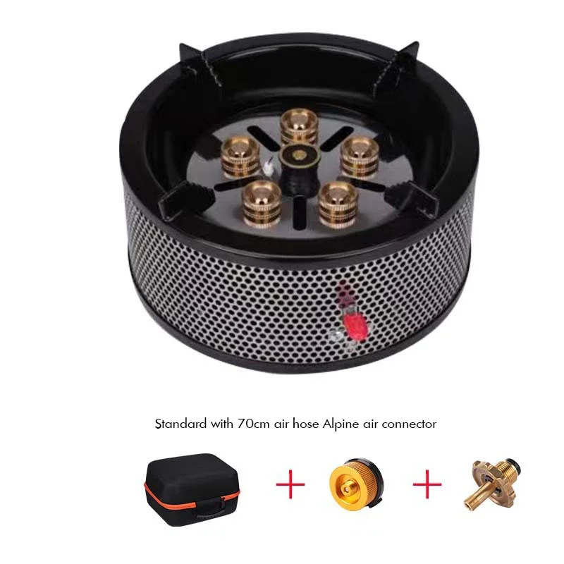 3 in 1 8KW Windproof Camp Stove Camping Gas Stove with Fuel Canister Adapter, Piezo Ignition, Carry Case, Stove Burner - Image 5