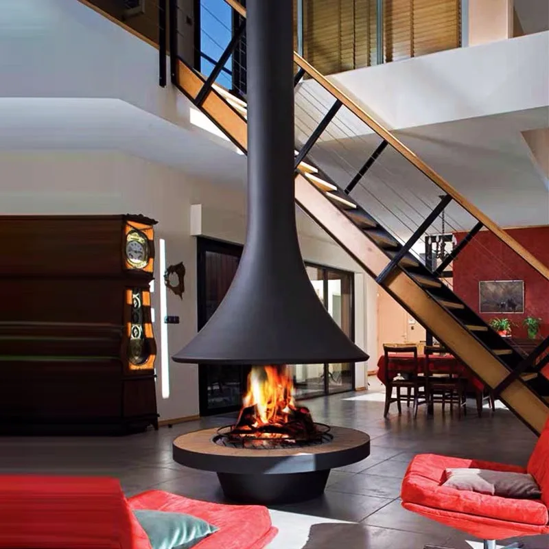 Suspended fireplace household real fire heater simulation of alcohol flame atomization in living room