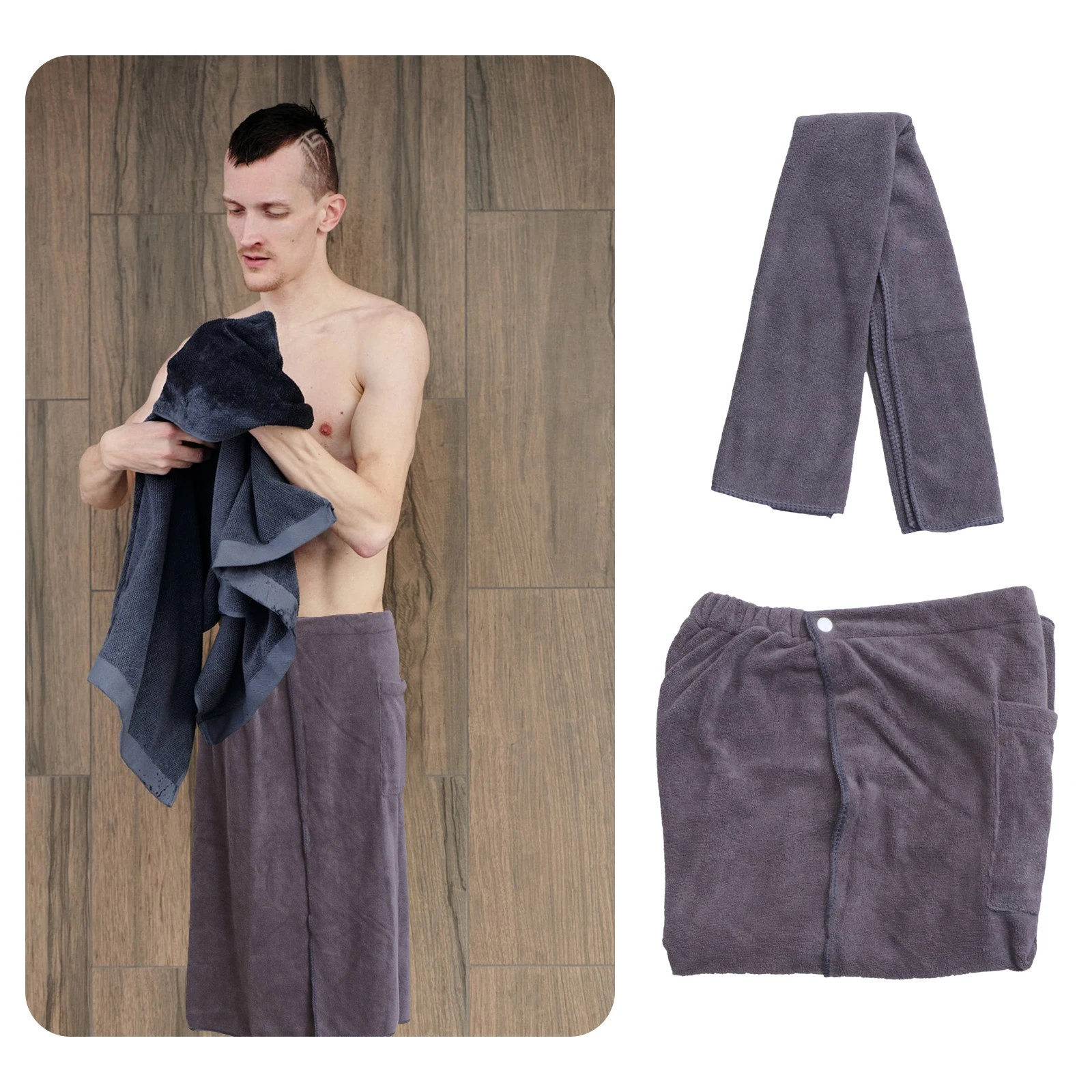 

Microfiber Bath Towel Men Women Quick Absorption Soft Comfortable Bath Skirt Home Hotel Living Room Bathroom