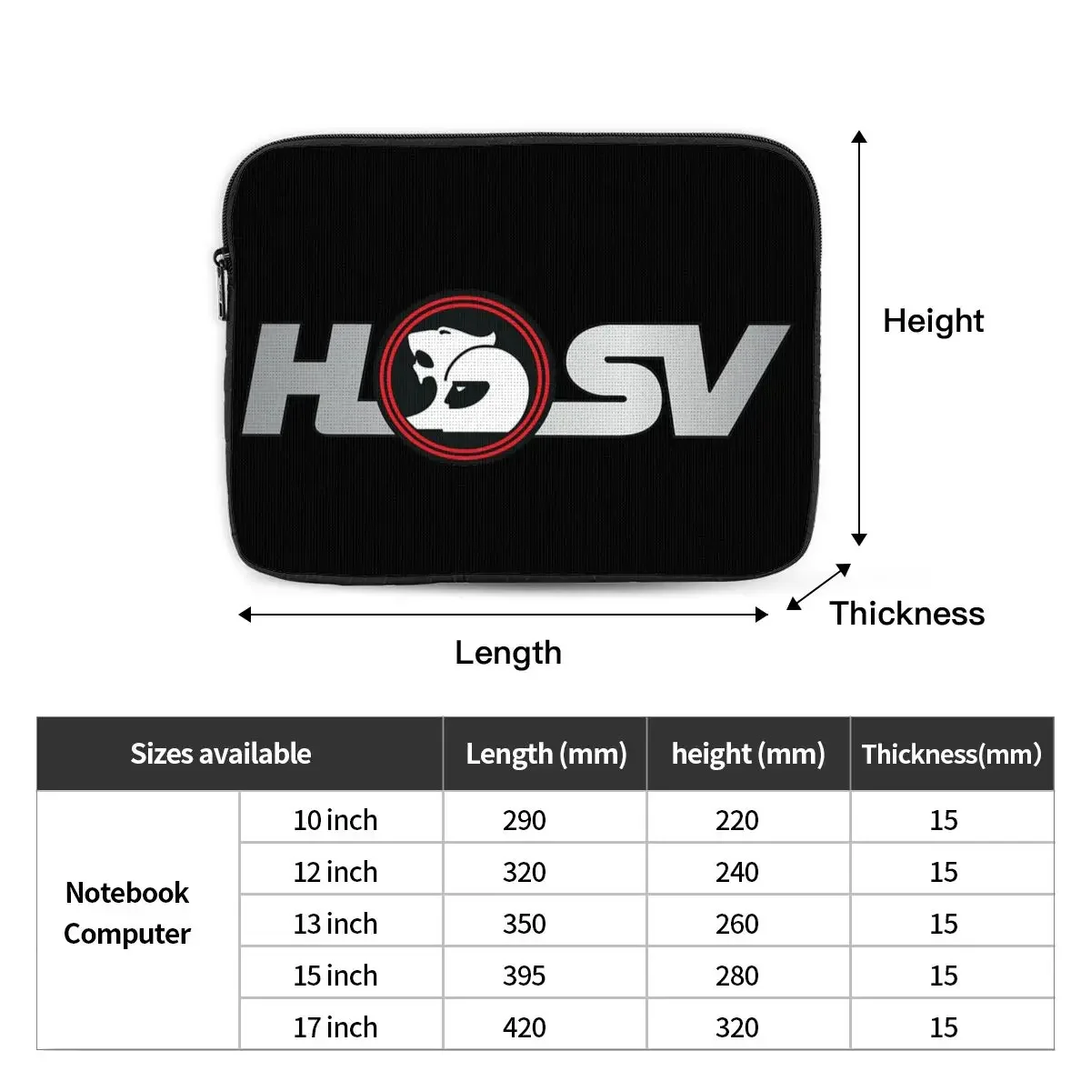HOLDEN HSV Notebook Laptop Bag Case Pouch 10 12 13 15 17 Inch Notebook Sleeve Cover Bag Tablet Shockproof Case Bag