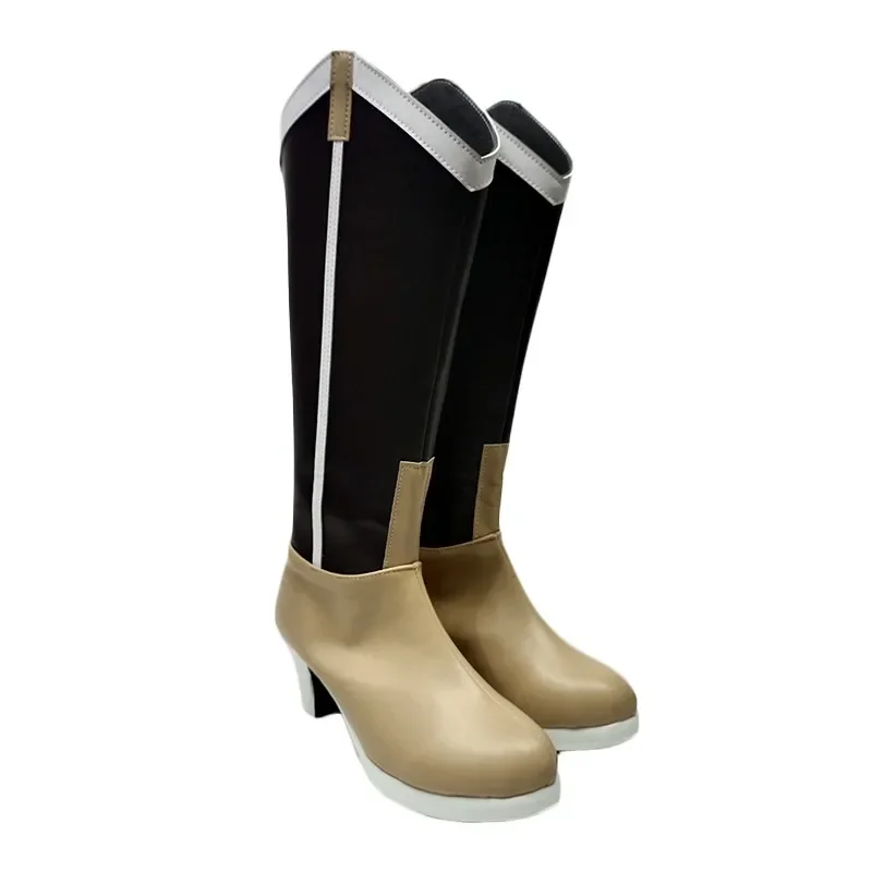 Tomoe Mami Cosplay Schoenen Anime Puella Magi Madoka Magica Cosplay Props PU Lederen Schoenen Halloween Carnaval Laarzen Op maat gemaakt