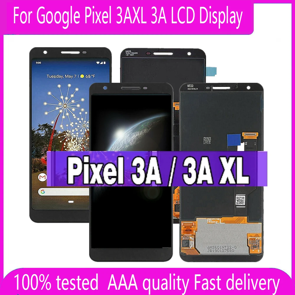 Supor AMOLED For Google Pixel 3AXL 3A XL G020C LCD Panel Screen Touch Display For Google Pixel 3a LCD G020A Digitizer Tested