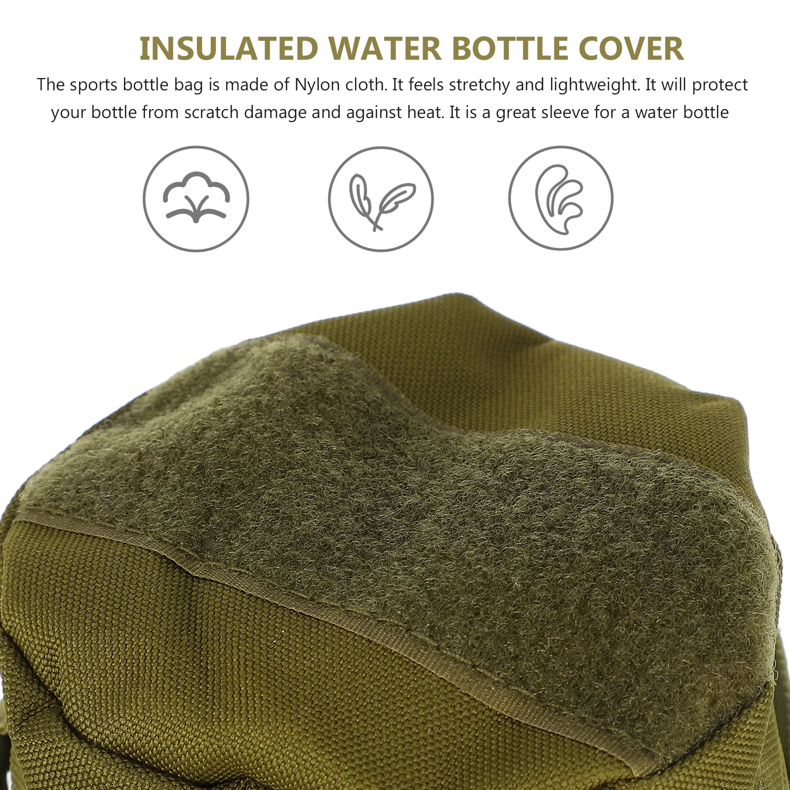 

1 шт. сумка для бутылки с водой, нейлоновая портативная прочная сумка для бутылки с водой для походов и кемпинга, изолированный рукав