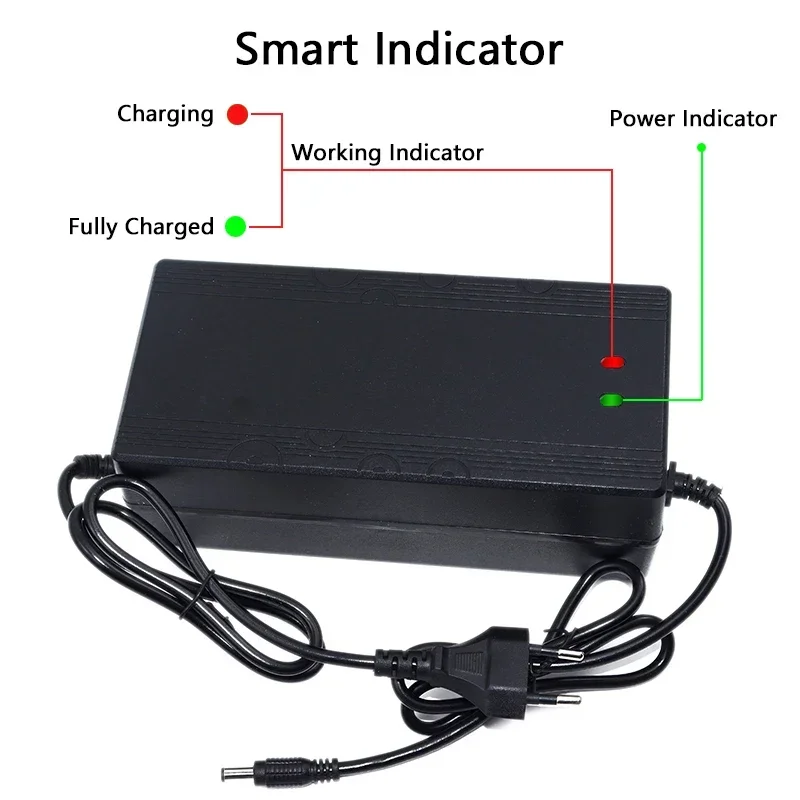 54.6V 67.2V 84V 5A Lithium Battery Charger With Fan AC110-220V For13S 16S 20S 48V 60V 72V 5A Li-ion Cell Intelligent&fastCharger