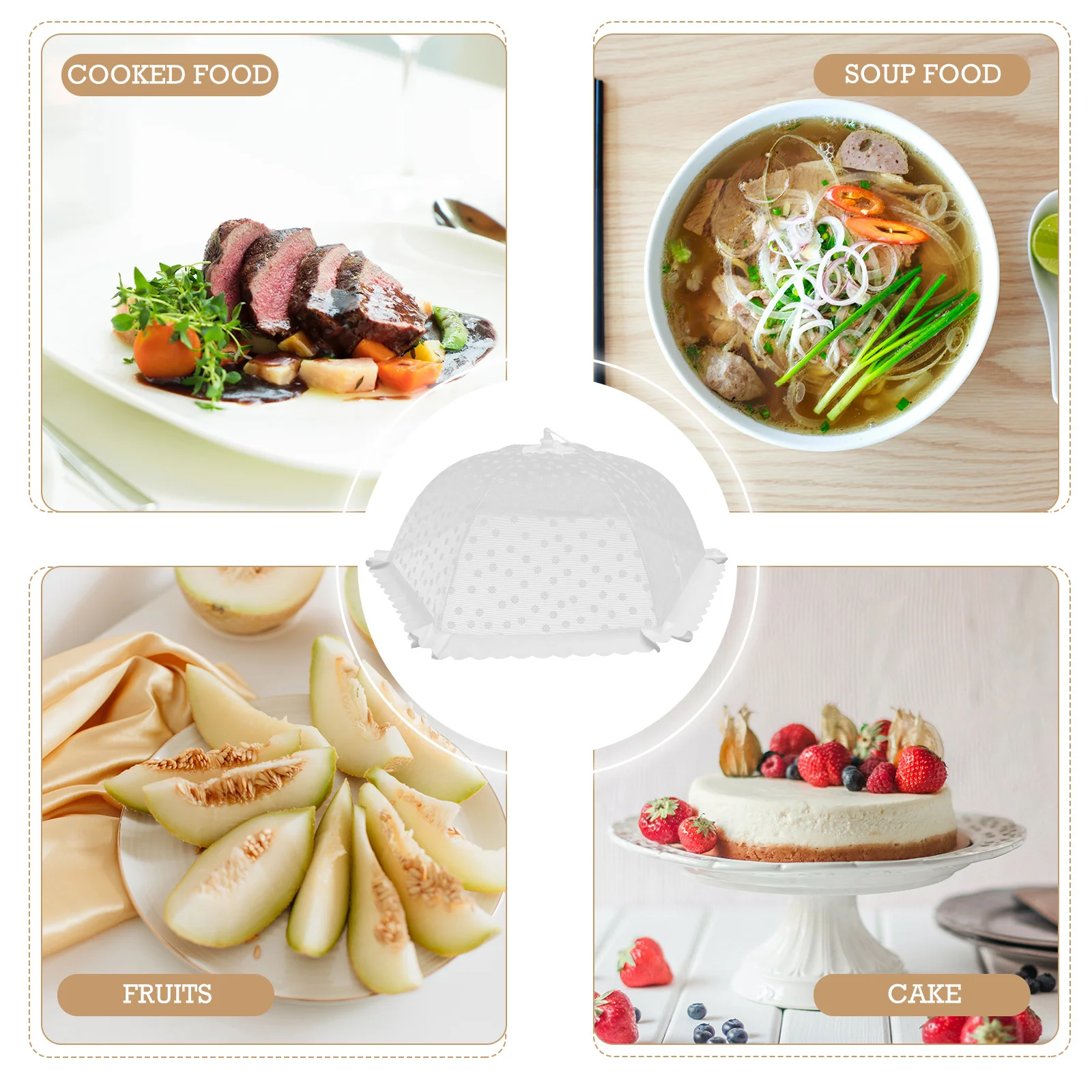 

Food Cover Foldable Mesh Tent Dining Table Insect Proof Dust Resistant Kitchen Protector Dish Cover Home Supplies