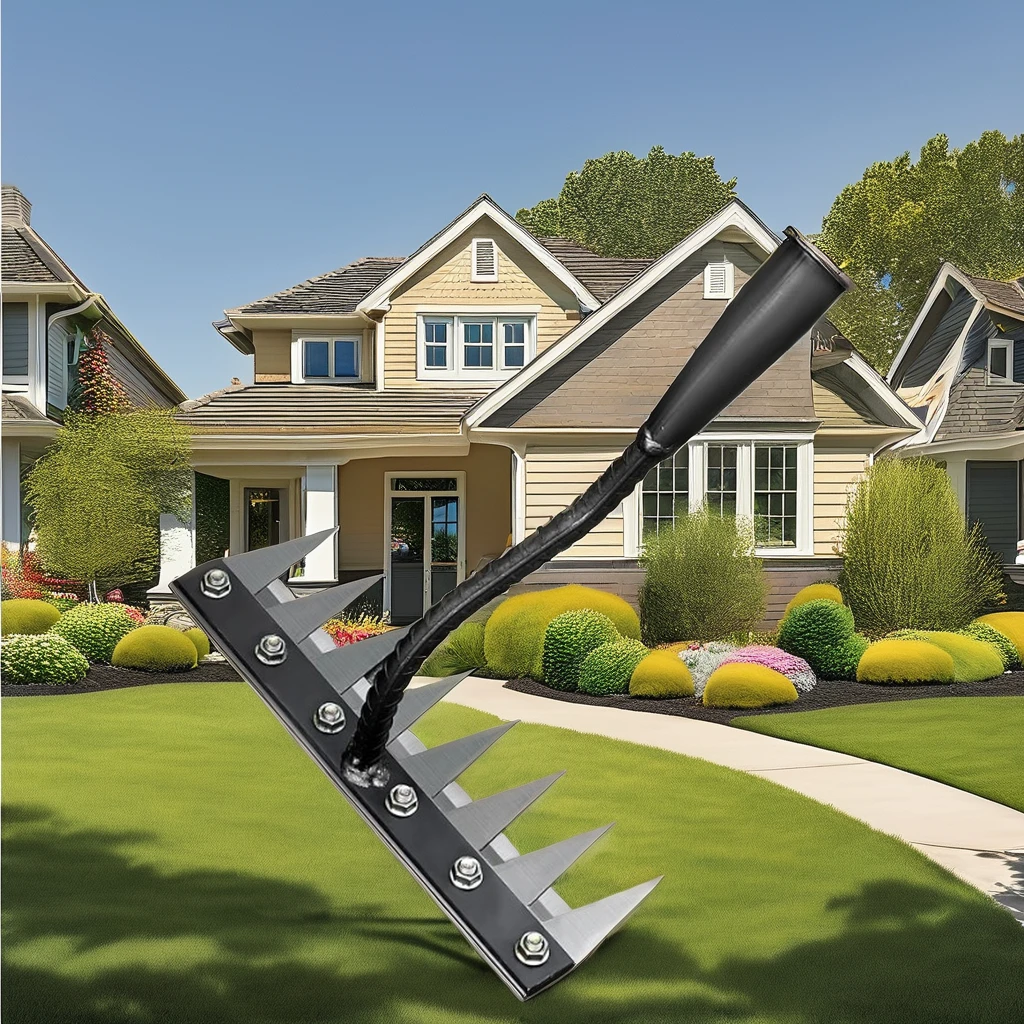 Manganese Steel Household Garden and Farming Leaf Rake for Lawn Leveling for Agricultural Use
