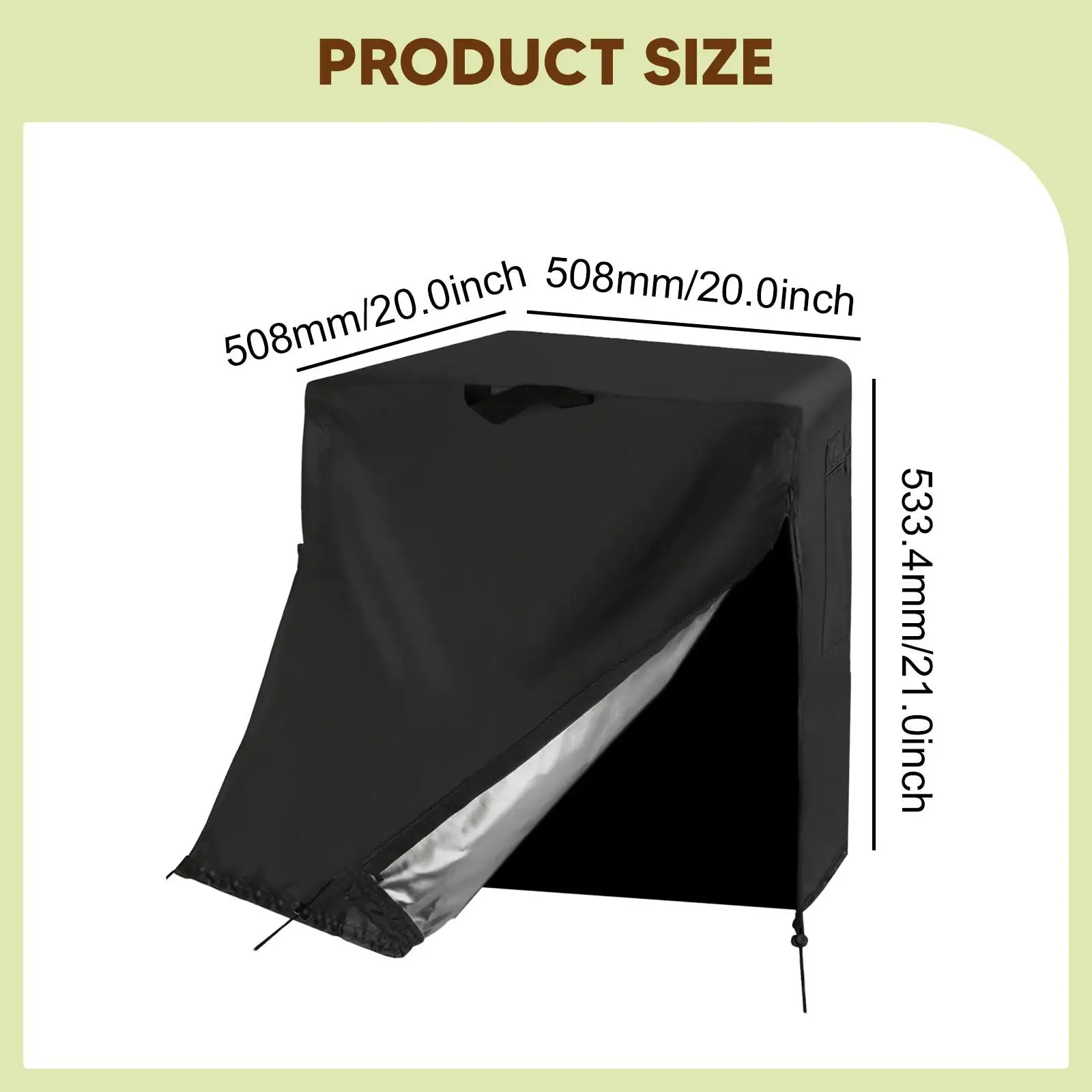 Compact Refrigerator Cover Windproof 210D Oxford Fabric Fridge Protector